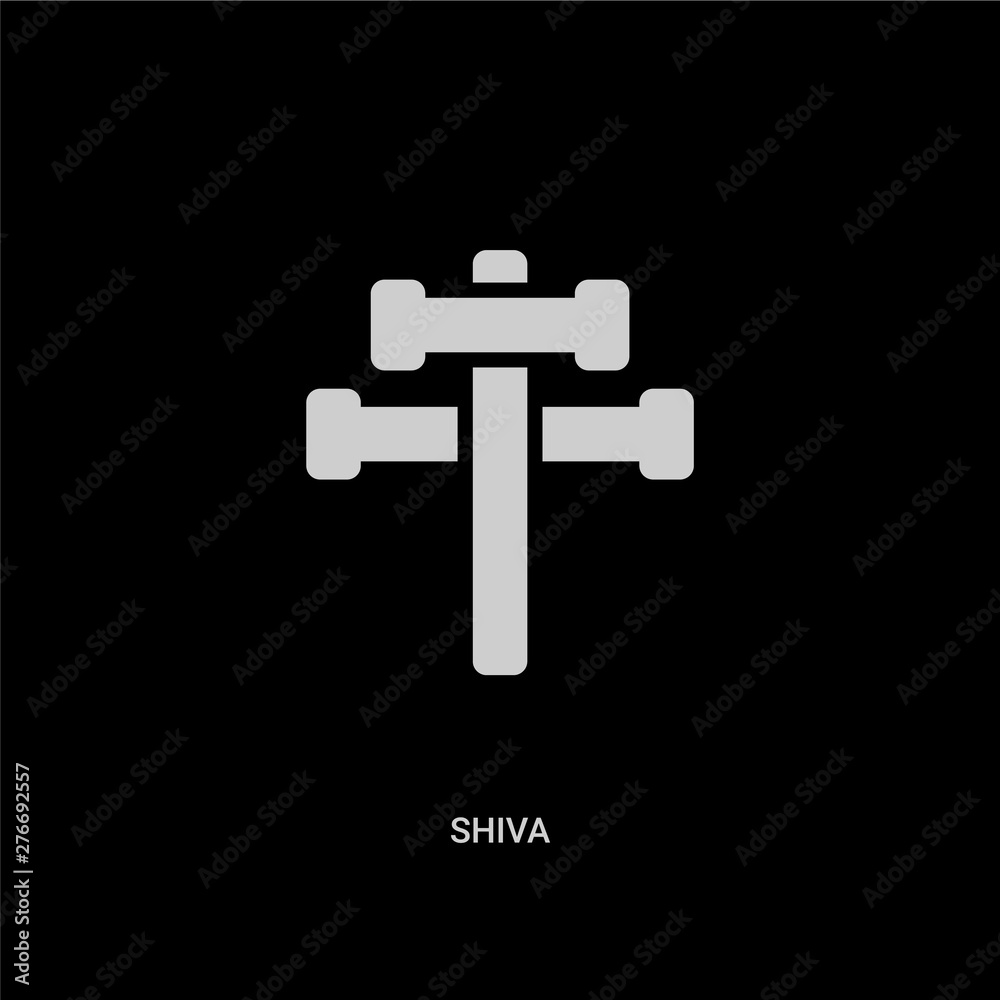 white shiva vector icon on black background. modern flat shiva from  religion concept vector sign symbol can be use for web, mobile and logo.  Stock Vector | Adobe Stock
