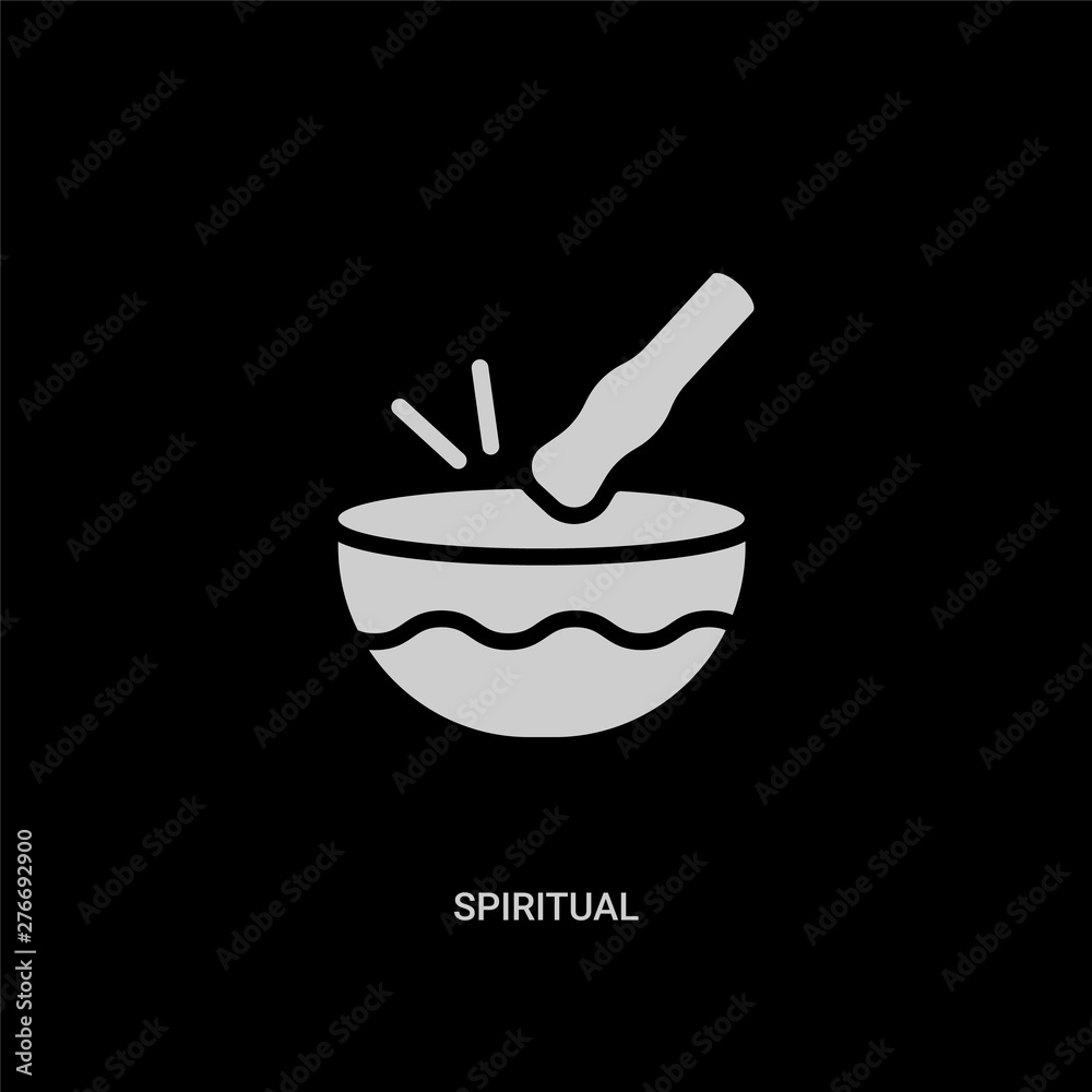 white spiritual vector icon on black background. modern flat spiritual from religion concept vector sign symbol can be use for web, mobile and logo. white spiritual vector icon on black background. modern flat spiritual from religion concept vector sign symbol can be use for web, mobile and logo.