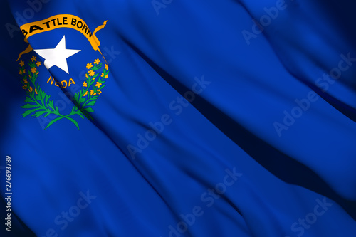 3d rendering of Nevada State flag photo