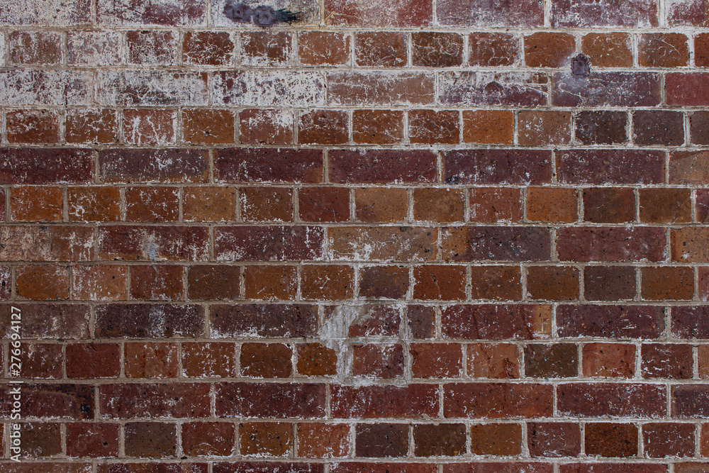 Obraz premium Texture Brick Wall Red White Paint
