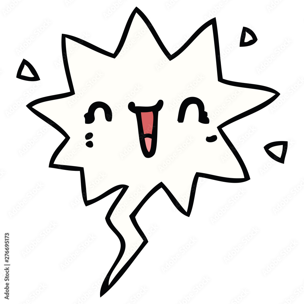 happy cartoon face and speech bubble happy cartoon face and speech bubble