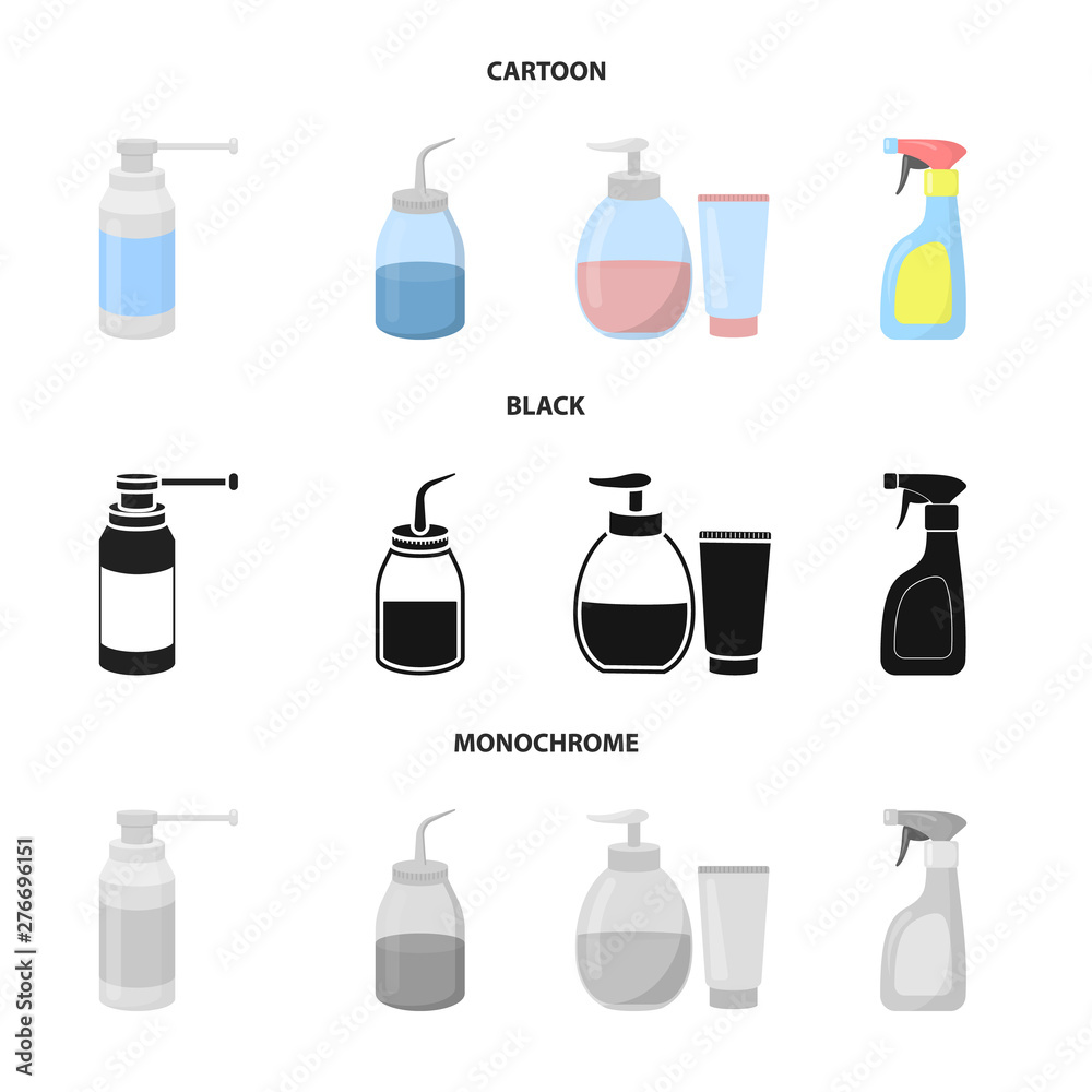 Isolated object of sprayer and liquid logo. Set of sprayer and pesticide stock vector illustration. Isolated object of sprayer and liquid logo. Set of sprayer and pesticide stock vector illustration.