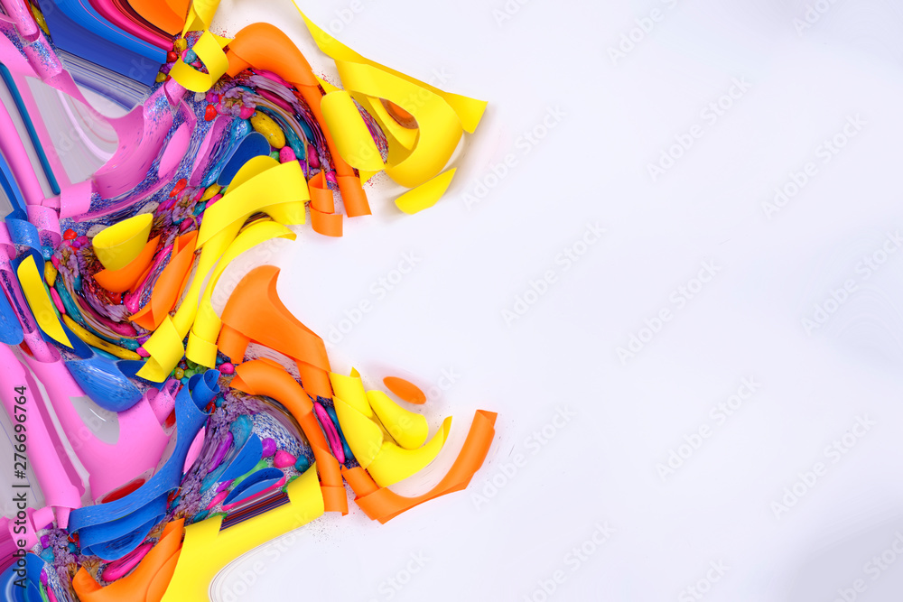Fototapeta premium colorful smoke on white background