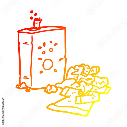 warm gradient line drawing washing powder and laundry