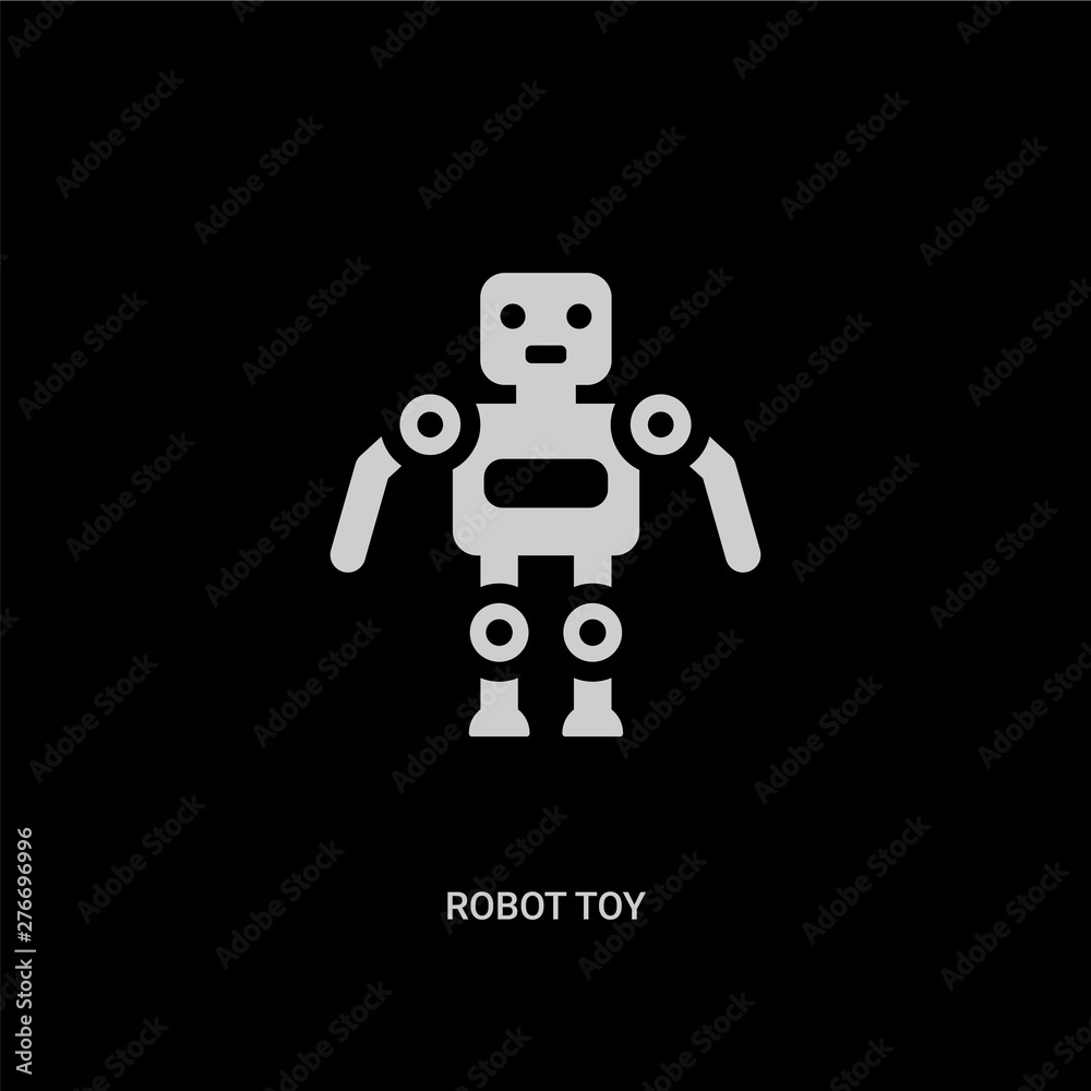 White and black toy robot deals