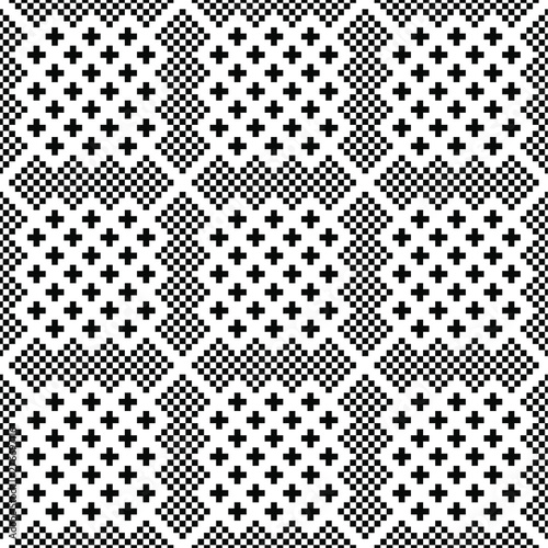 Abstract geometric background. Seamless pattern. Black and white texture.