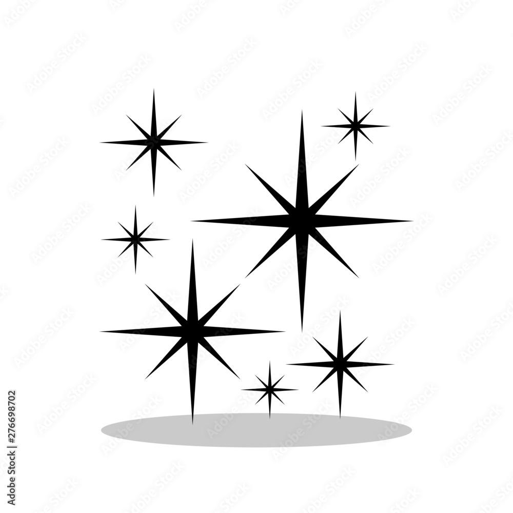 Sparkle icon in flat style. Sparkles symbol for your web site design, logo, app, UI Vector EPS 10. Sparkle icon in flat style. Sparkles symbol for your web site design, logo, app, UI Vector EPS 10.