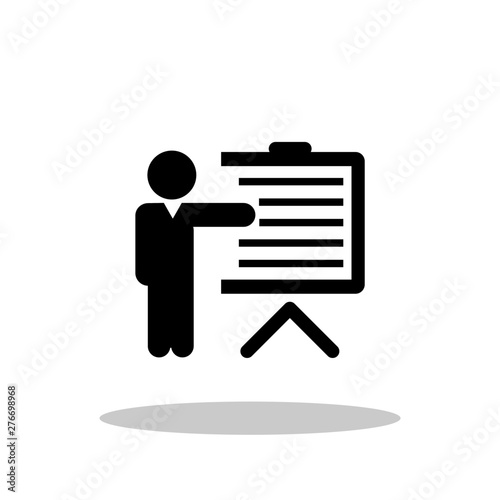 Training icon in flat style. Training symbol for your web site design, logo, app, UI Vector EPS 10.
