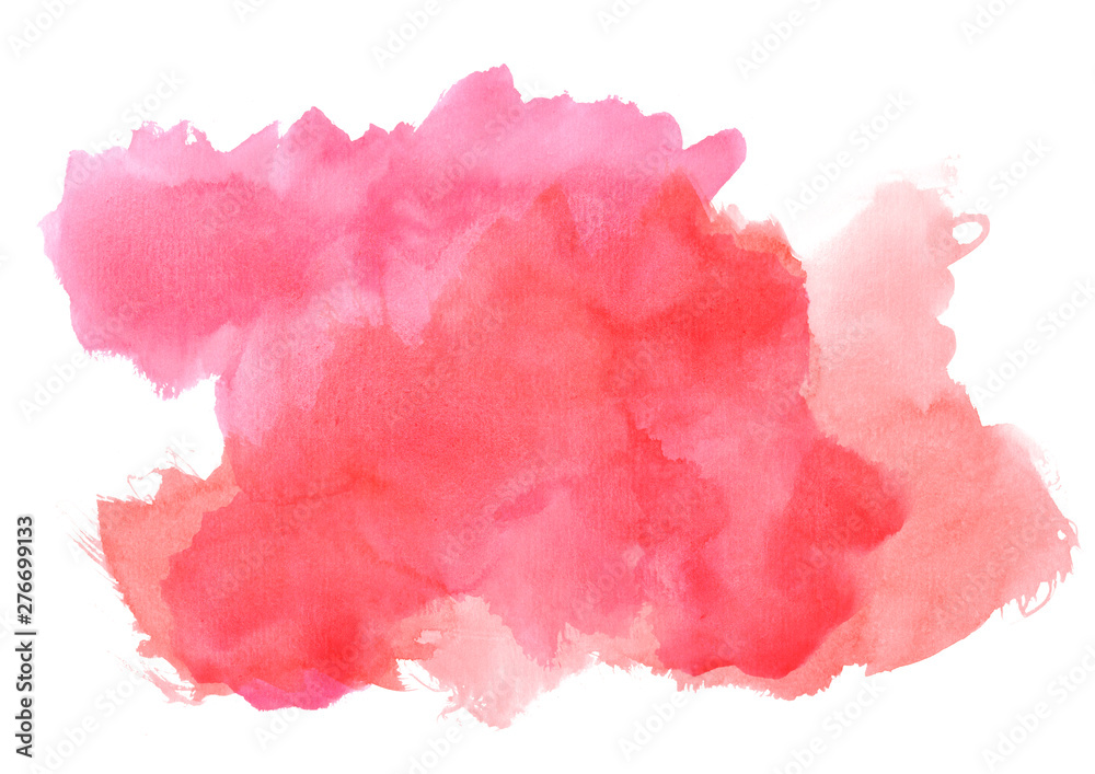 watercolor abstract strokes with red shades.High resolution banner