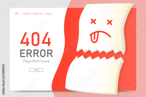 404  error page not found miss paper with  background  design template for website background graphic