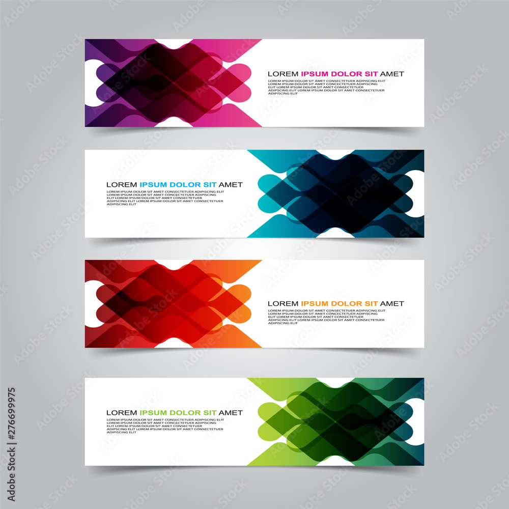 Fototapeta premium Vector Abstract banner web template