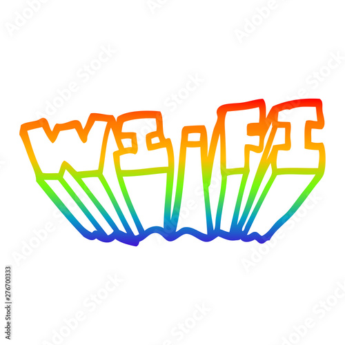 rainbow gradient line drawing cartoon tablets