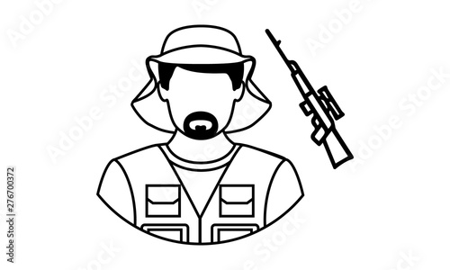 Hunter icon for wildlife and outdoor activities