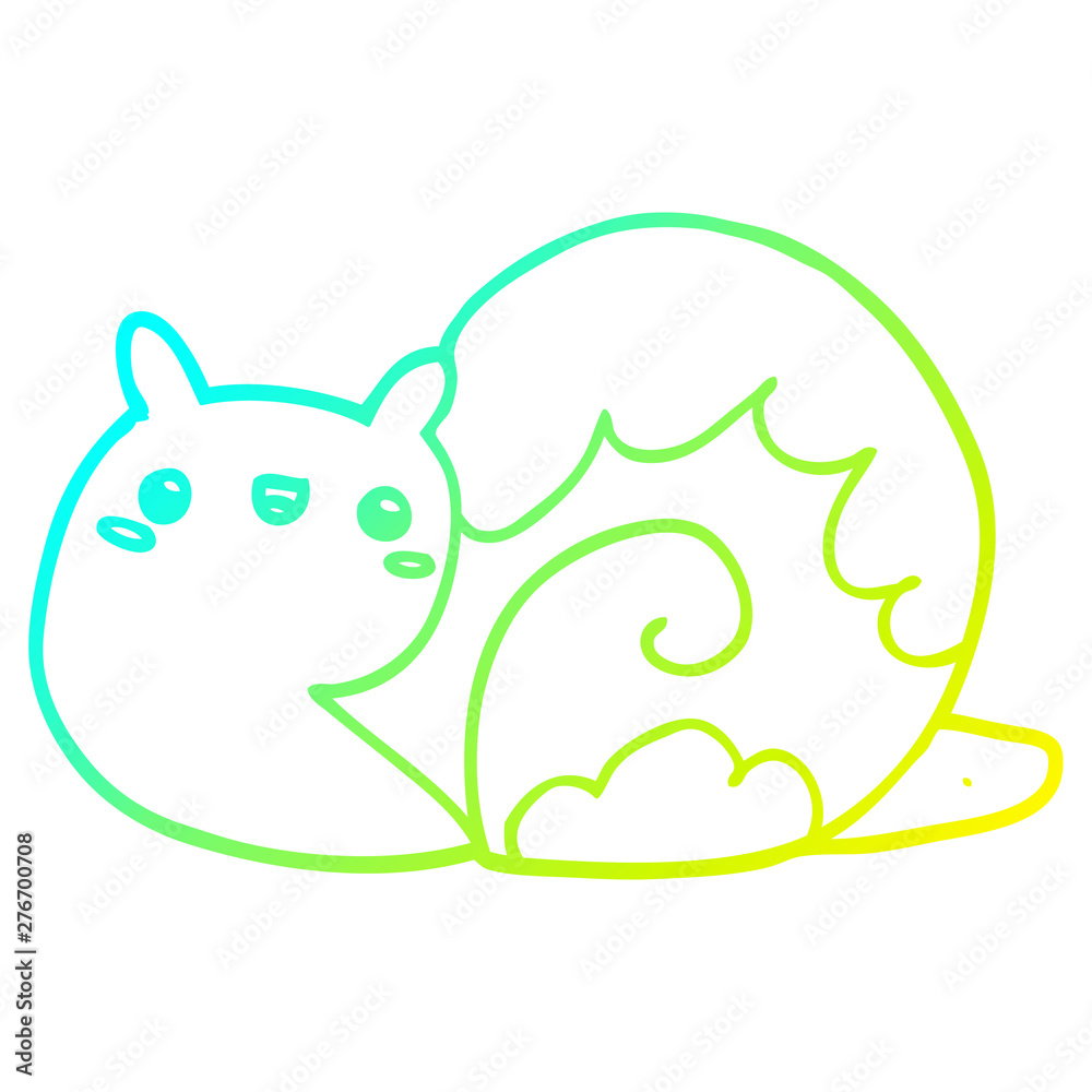 cold gradient line drawing cute cartoon snail cold gradient line drawing cute cartoon snail