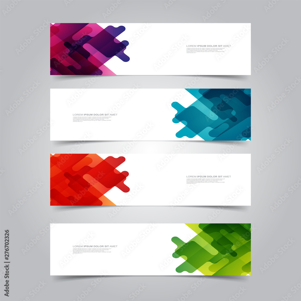 Naklejka premium Vector Abstract banner web template