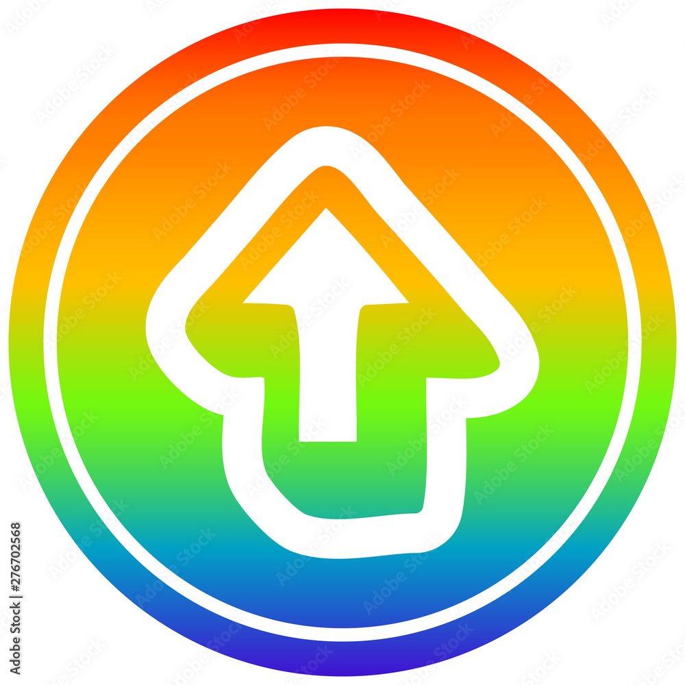 direction arrow circular in rainbow spectrum direction arrow circular in rainbow spectrum