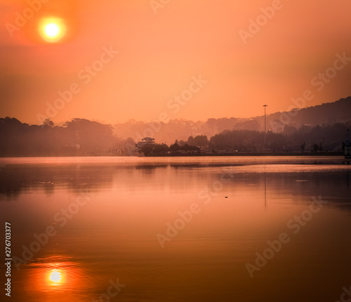 Sunrise over Xuan Huong Lake, Dalat, Vietnam © Olga Khoroshunova