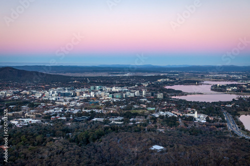 Canberra City at Dusk Australia