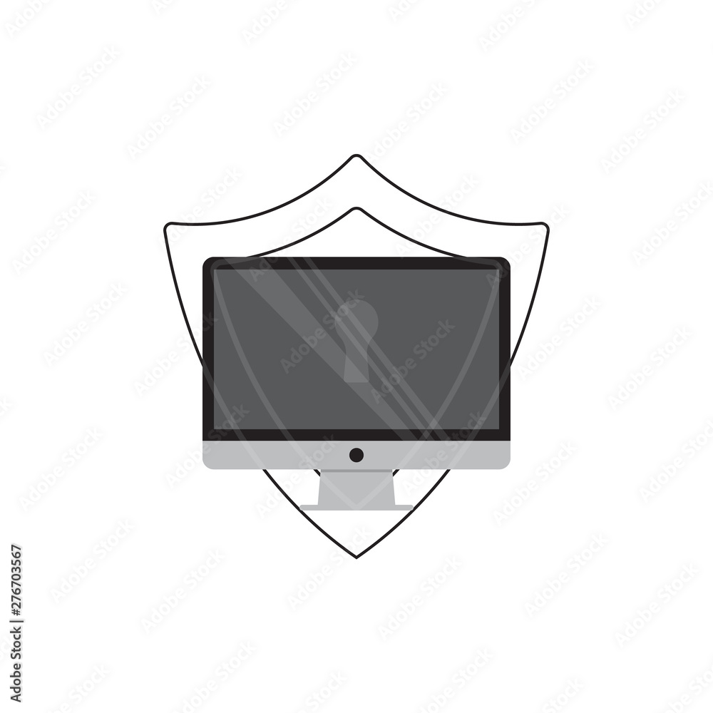 Modern digital computer screen. UI, UX interface webdesign element. Vector illustration. - Vector Modern digital computer screen. UI, UX interface webdesign element. Vector illustration. - Vector