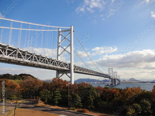 与島から見た瀬戸大橋（香川県坂出市）,great seto bridge,sakaide city,kagawa,japan © sirius