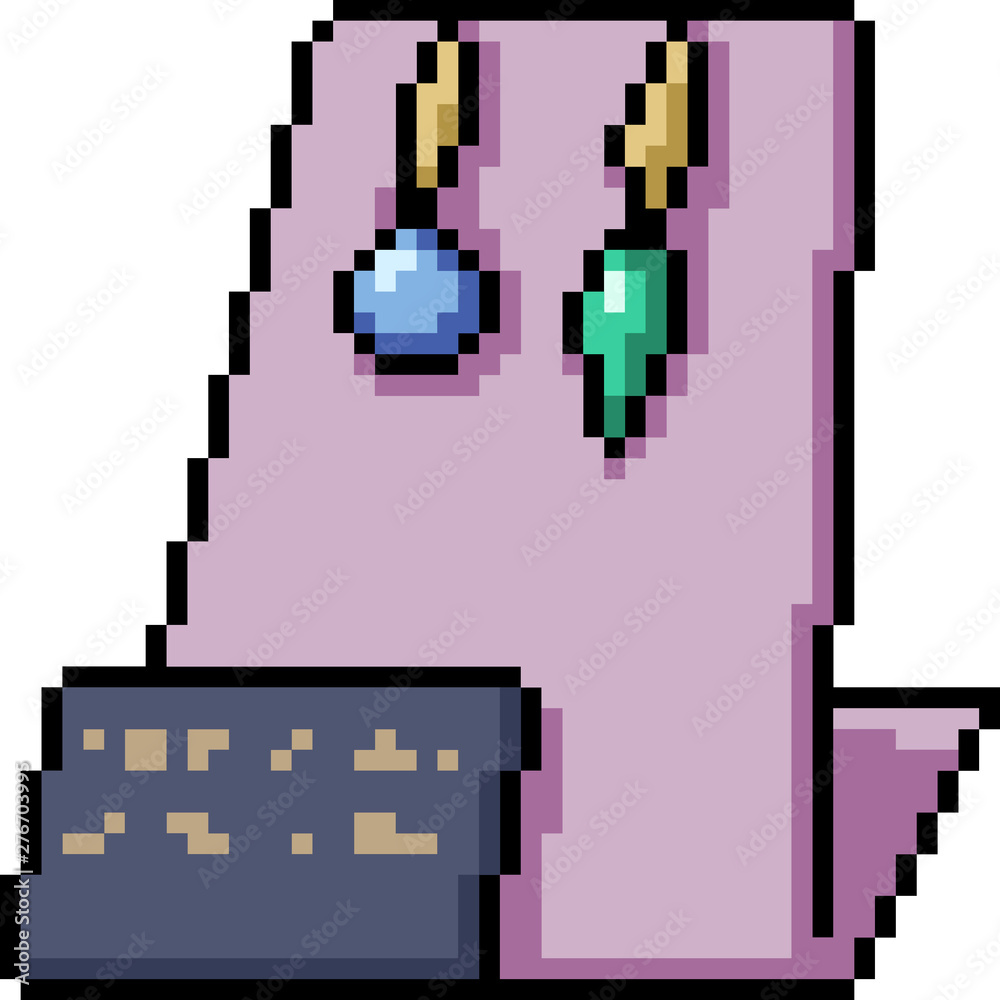 vector pixel art earring