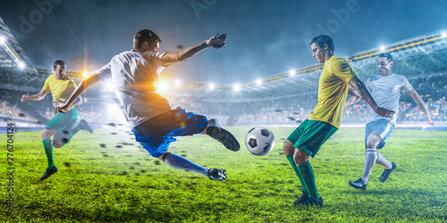 Fototapeta Naklejka Na Ścianę i Meble -  Soccer players in action on a stadium