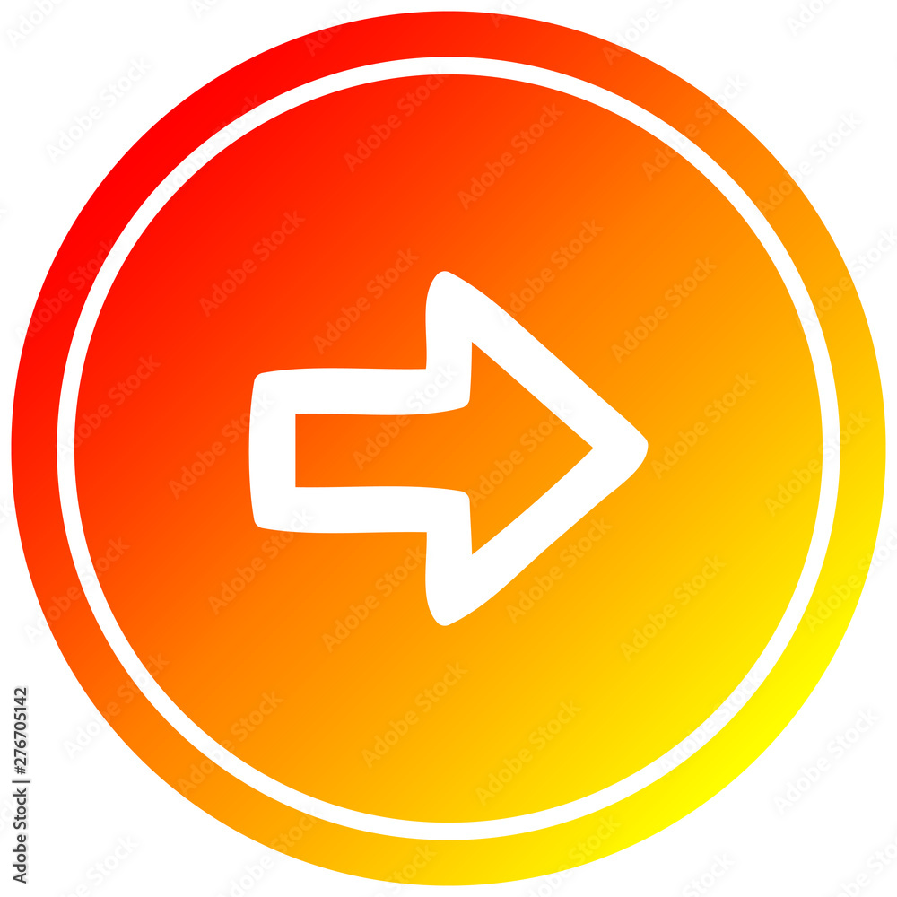 direction arrow circular in hot gradient spectrum direction arrow circular in hot gradient spectrum