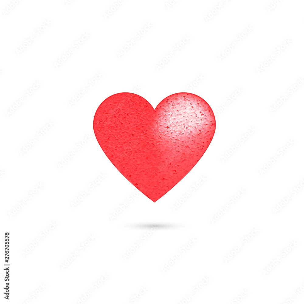 Red hearts. Vector illustration with abstract textured. Valentine day - Vector