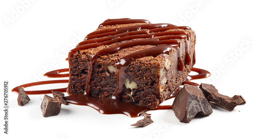 piece of chocolate cake brownie