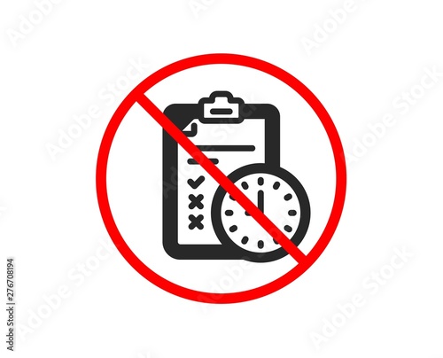 Wallpaper Mural No or Stop. Exam time icon. Checklist sign. Prohibited ban stop symbol. No exam time icon. Vector Torontodigital.ca