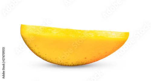 mango slices on white background .full depth of field