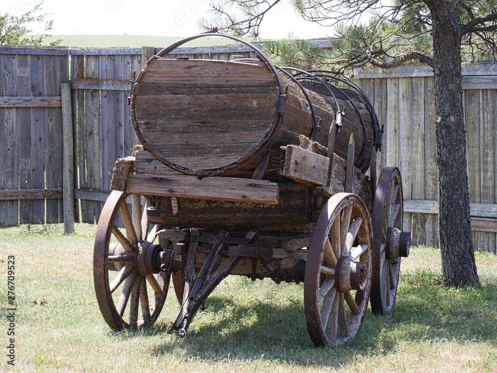 Relics of an old wagon cart