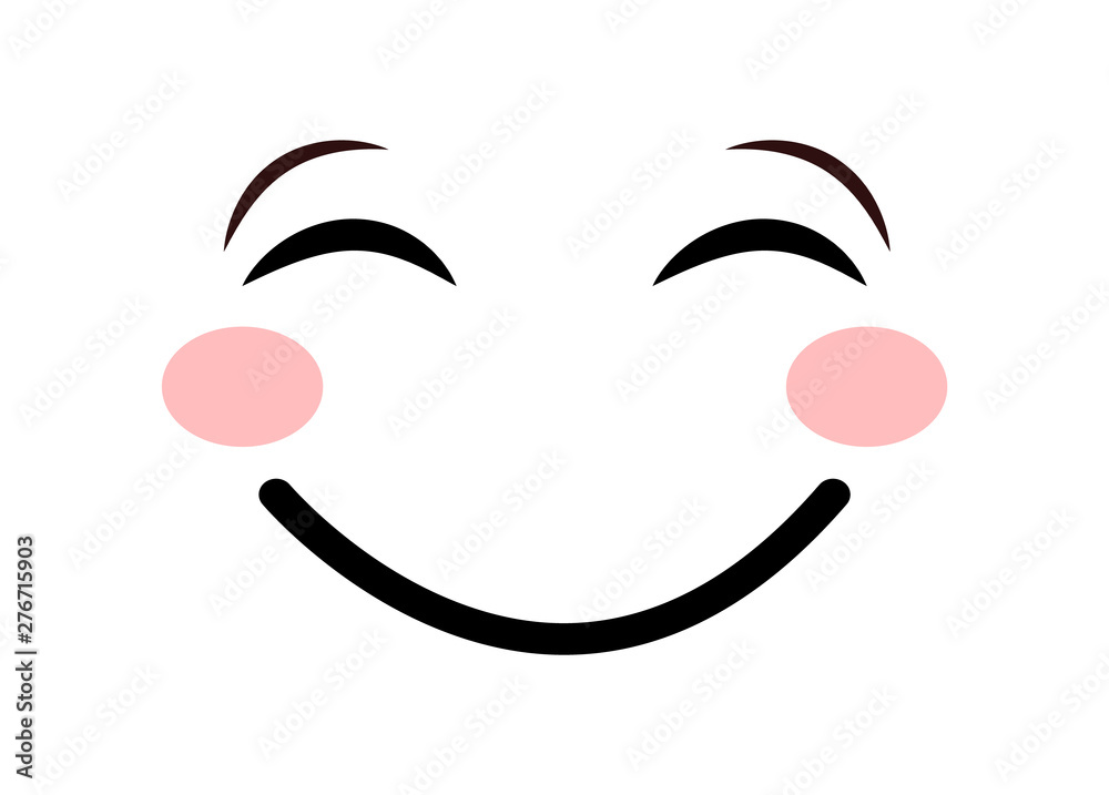Smiling emoticon on white background. Smile icon. Smiling emoticon on white background. Smile icon.
