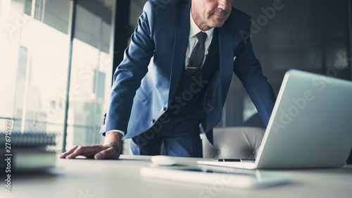 Businessman working on the laptop