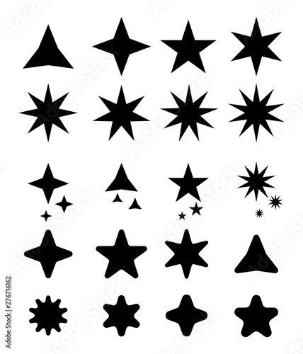 A set of stars. Vector icons.