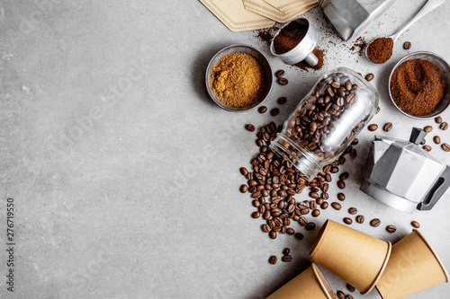 Ingredients for making coff...