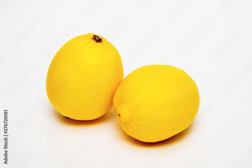 Raw and Fresh Lemon on iSolated White Background Raw and Fresh Lemon on iSolated White Background