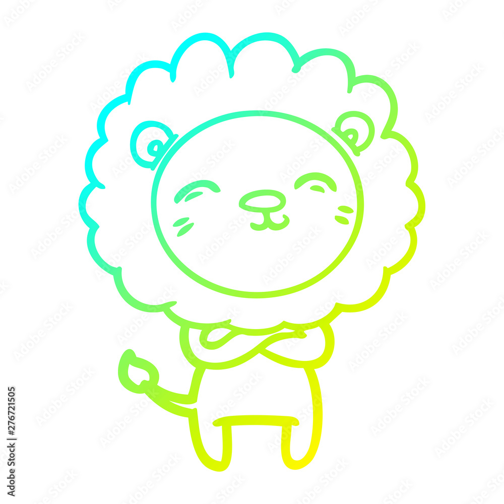 cold gradient line drawing cartoon lion cold gradient line drawing cartoon lion