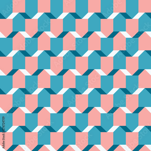 Decorative Scandinavian geometric modern pattern for the background, tile and textiles. It is assembled from modular parts. Vector. Seamless.