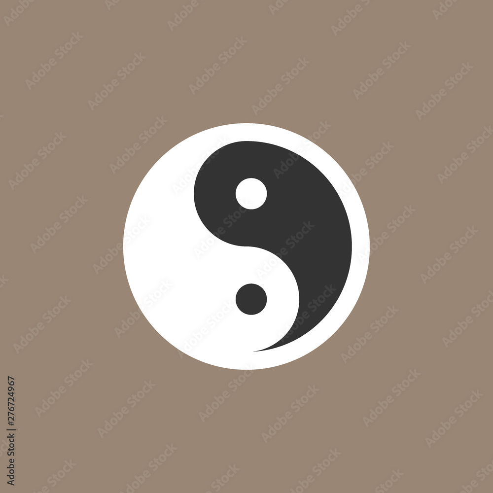 Yin Yang icon. Vector illustration, flat design. Yin Yang icon. Vector illustration, flat design.