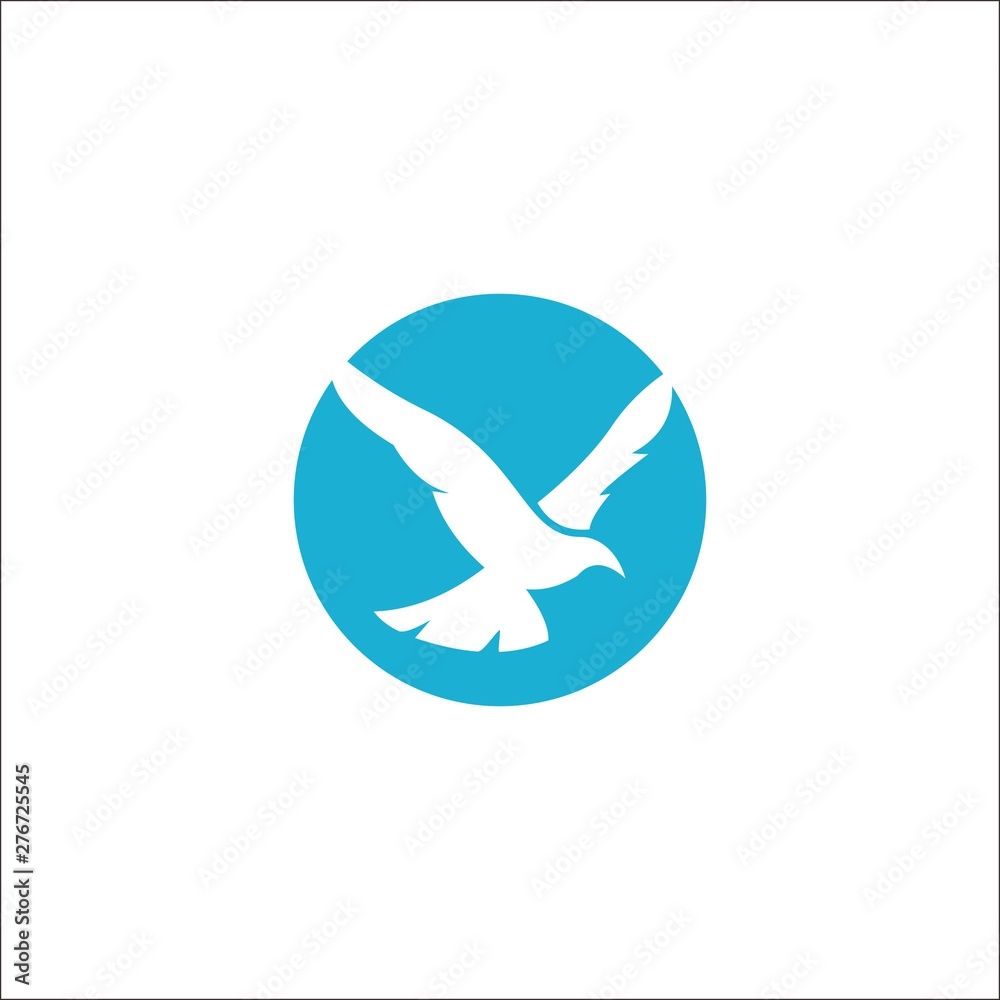Simple vector bird logo design