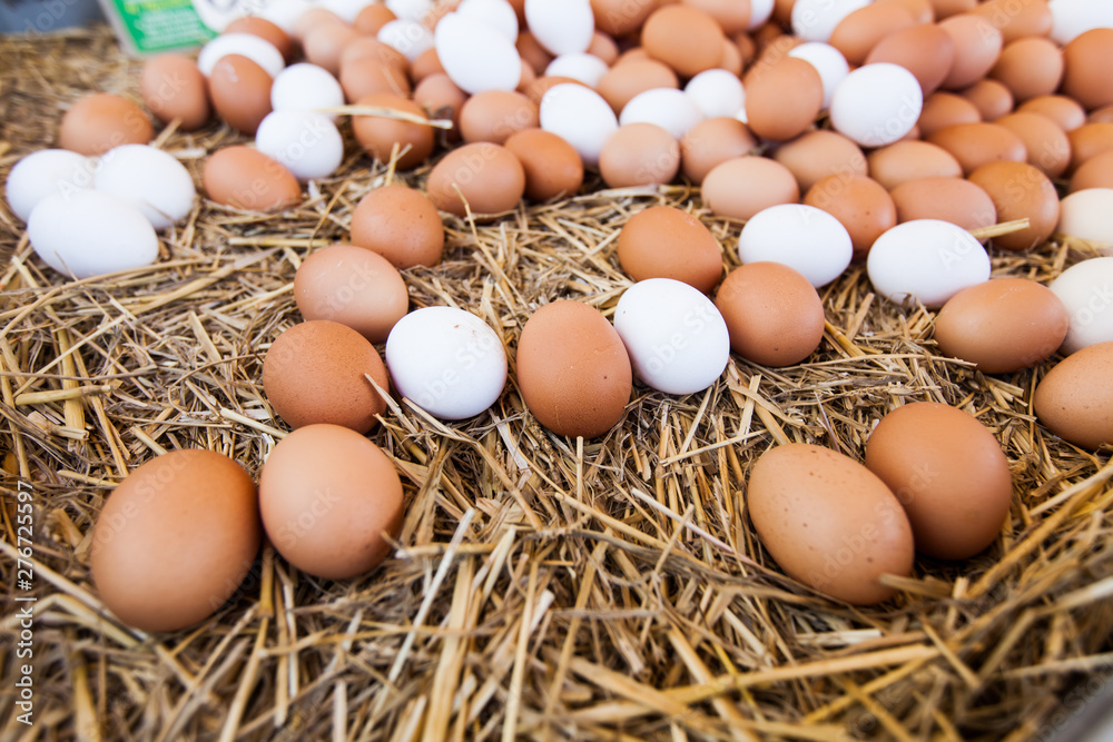 Fresh Domestic Eggs On Local Farmers Market Ready For Sale Fresh Domestic Eggs On Local Farmers Market Ready For Sale