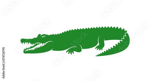 Crocodile logo. Abstract crocodile on white background