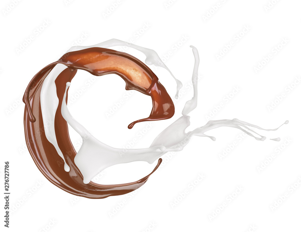 chocolate milk splash on white background chocolate milk splash on white background