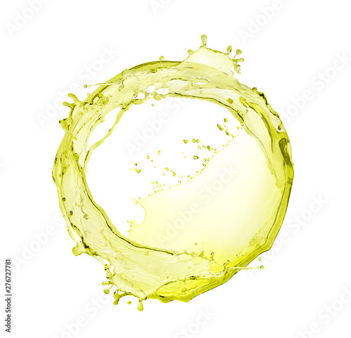 beautiful juice splash on white background