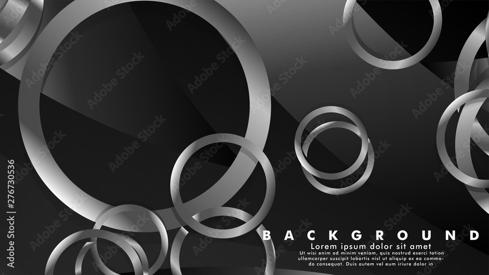 Abstract metal vector background with luxurious shiny gray circles Abstract metal vector background with luxurious shiny gray circles