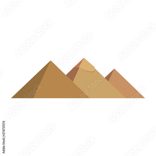 Egypt pyramids monuments isolated vector illustration