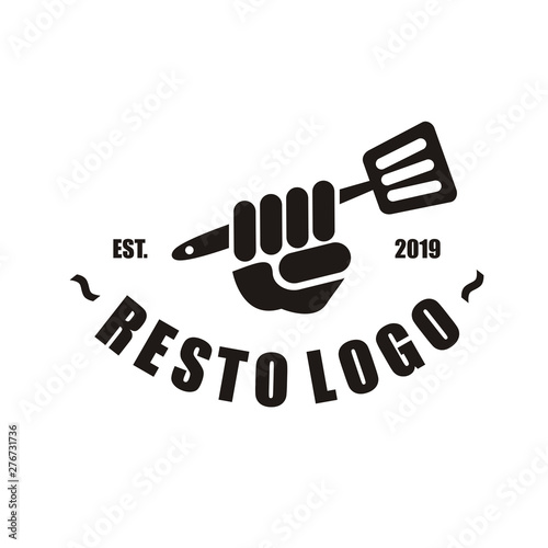 Restaurant logo design or chef icon