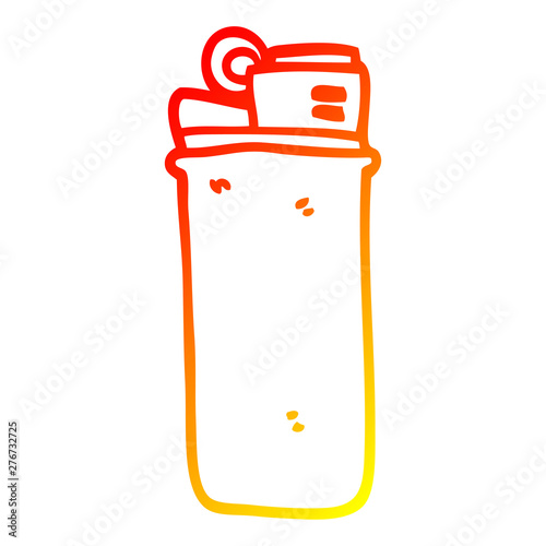 warm gradient line drawing cartoon disposable lighter