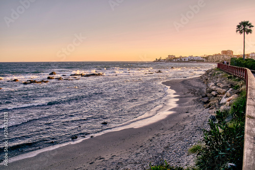 Fototapet Senda litoral de La Cala de Mijas, Costa del Sol, Málaga